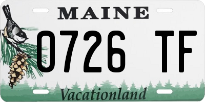 ME license plate 0726TF