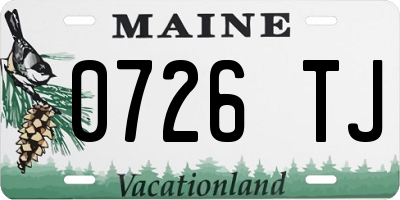 ME license plate 0726TJ