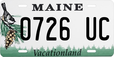 ME license plate 0726UC