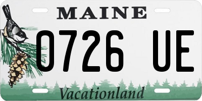 ME license plate 0726UE