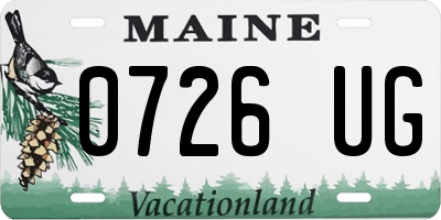 ME license plate 0726UG