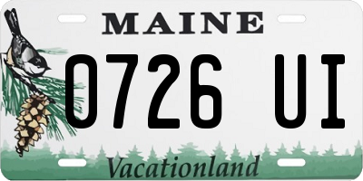 ME license plate 0726UI