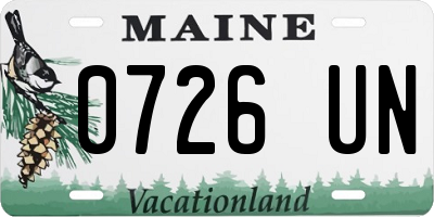 ME license plate 0726UN