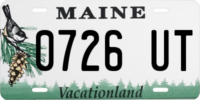 ME license plate 0726UT