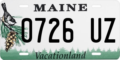 ME license plate 0726UZ