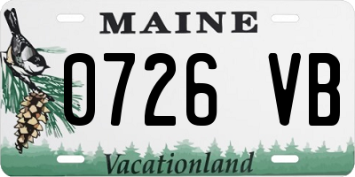ME license plate 0726VB