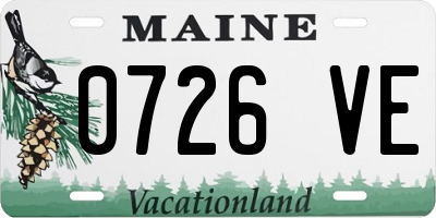 ME license plate 0726VE