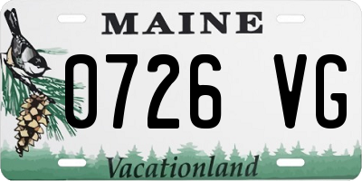 ME license plate 0726VG