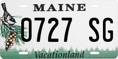 ME license plate 0727SG