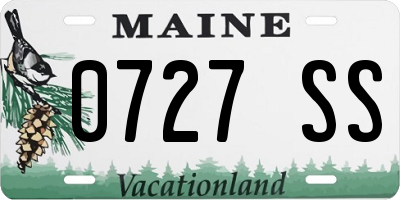 ME license plate 0727SS