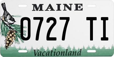 ME license plate 0727TI