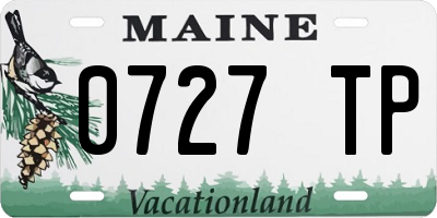 ME license plate 0727TP