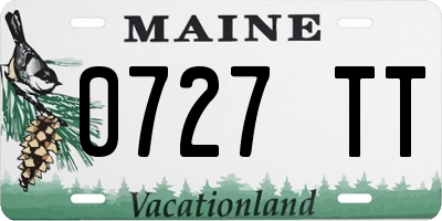 ME license plate 0727TT