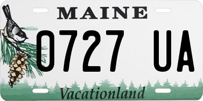 ME license plate 0727UA