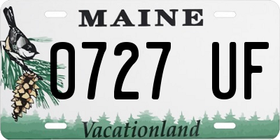 ME license plate 0727UF