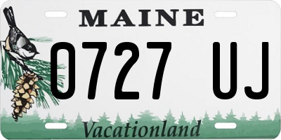 ME license plate 0727UJ