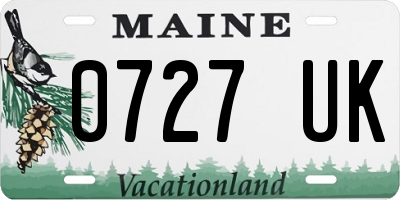 ME license plate 0727UK