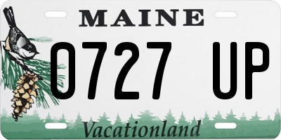 ME license plate 0727UP