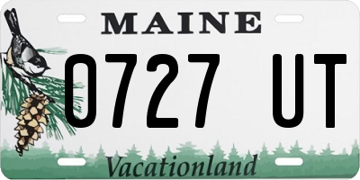 ME license plate 0727UT