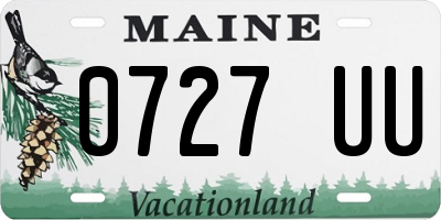 ME license plate 0727UU