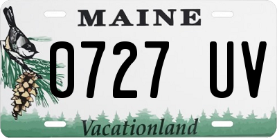 ME license plate 0727UV