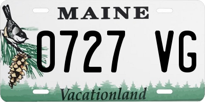 ME license plate 0727VG