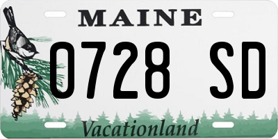 ME license plate 0728SD