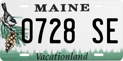 ME license plate 0728SE