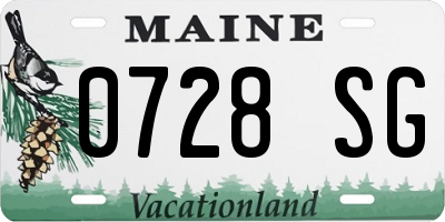 ME license plate 0728SG