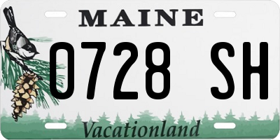 ME license plate 0728SH
