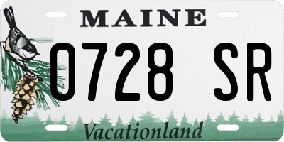 ME license plate 0728SR