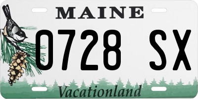 ME license plate 0728SX