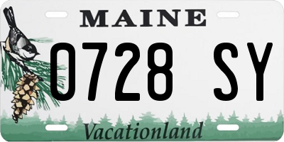 ME license plate 0728SY
