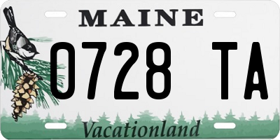 ME license plate 0728TA