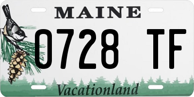 ME license plate 0728TF