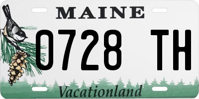 ME license plate 0728TH