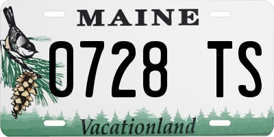 ME license plate 0728TS