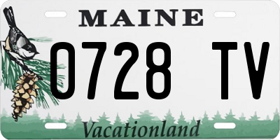 ME license plate 0728TV