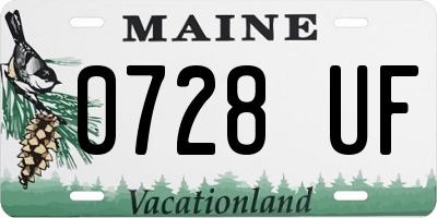 ME license plate 0728UF