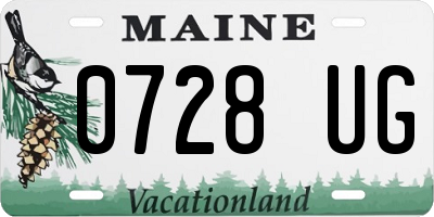 ME license plate 0728UG