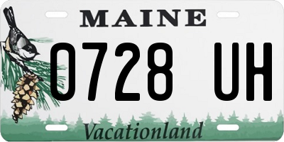 ME license plate 0728UH