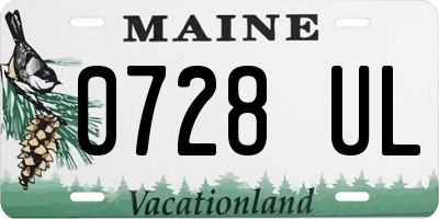 ME license plate 0728UL