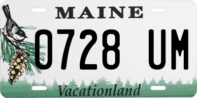 ME license plate 0728UM