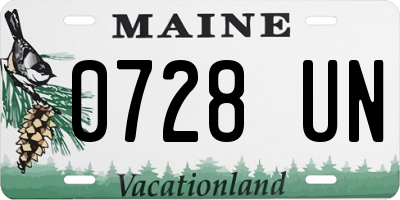 ME license plate 0728UN