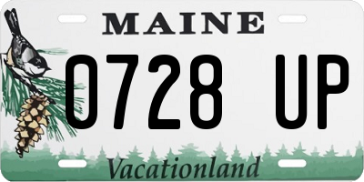 ME license plate 0728UP