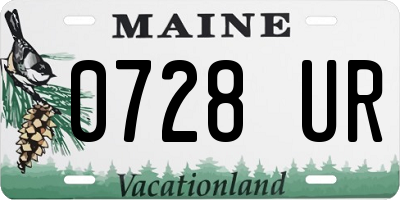 ME license plate 0728UR
