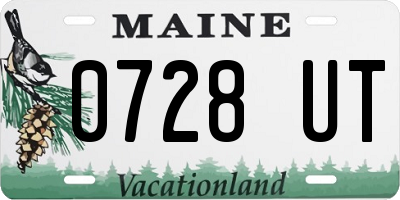 ME license plate 0728UT