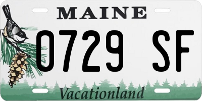 ME license plate 0729SF