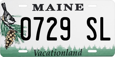 ME license plate 0729SL