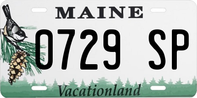 ME license plate 0729SP
